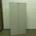 Global Grey 2 Door 72" Storage Cabinet, Locking